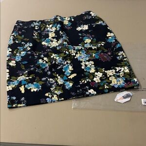 J. Jill Blues Floral Ponte Skirt NWT Size SP